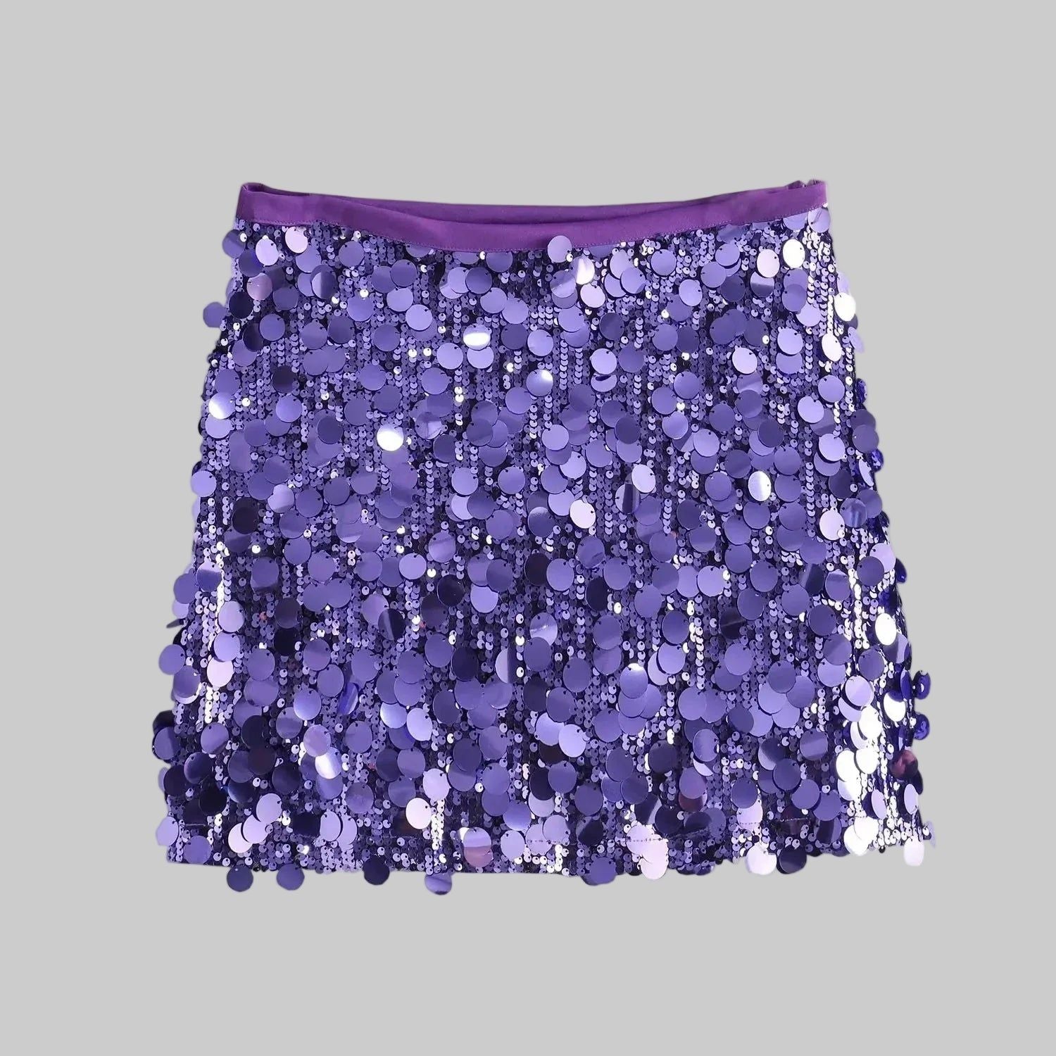 Sequin Mini Skirt - Sparkly Party Skirt Women - Red, Silver, Black, Pink, Purple, Gold Polyester — Image 5