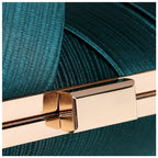 Satin Evening Clutch with Tassel Accent, Available in Gold, Green, Black, and Silver — Image 7