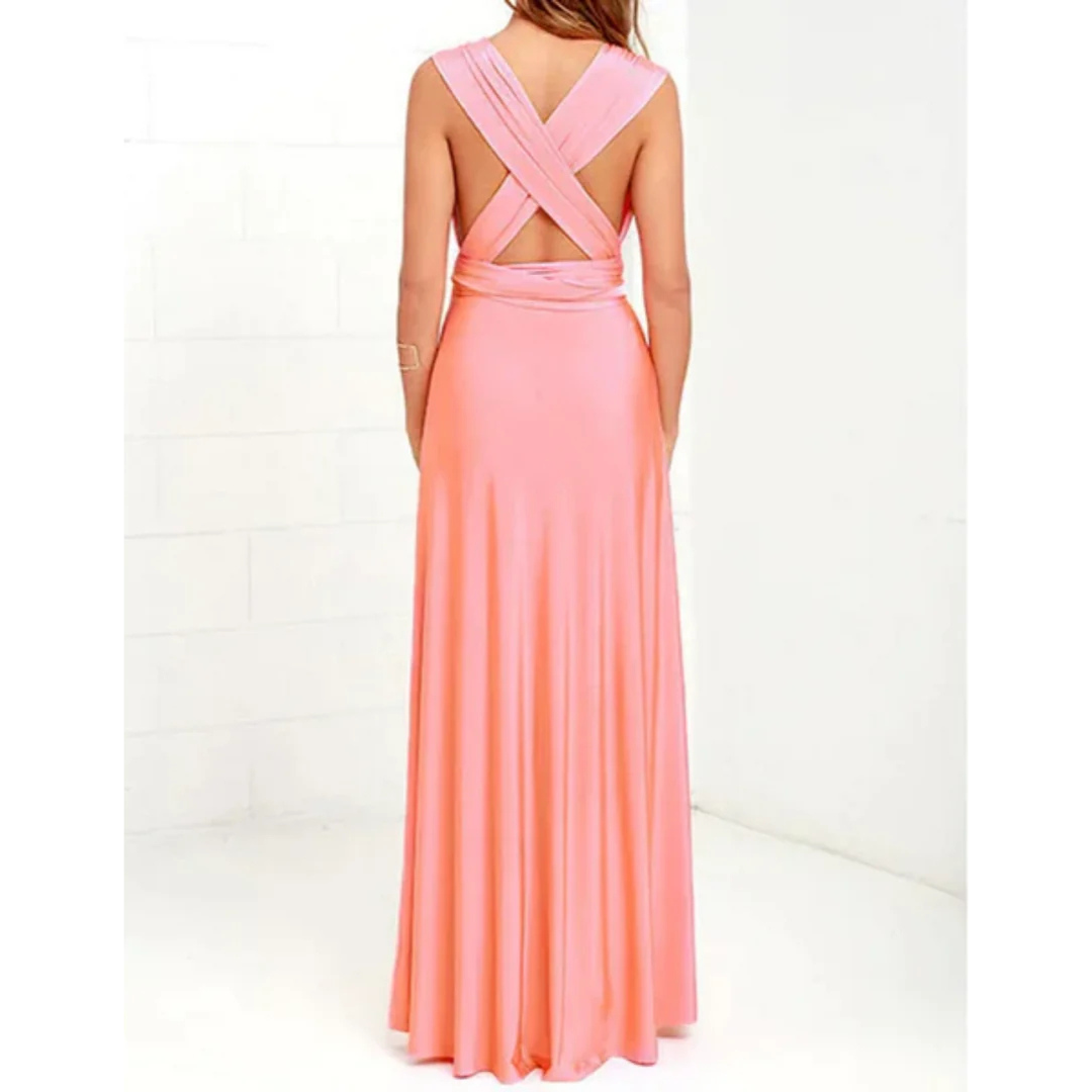 Convertible Maxi Dress - Elegant Evening Gown, Multiway Wrap, Various Colors — Image 9