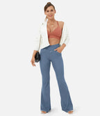 Brand Women's High Waist Flare Leg Jeans Stretchy Denim Pants Blue — Image 5