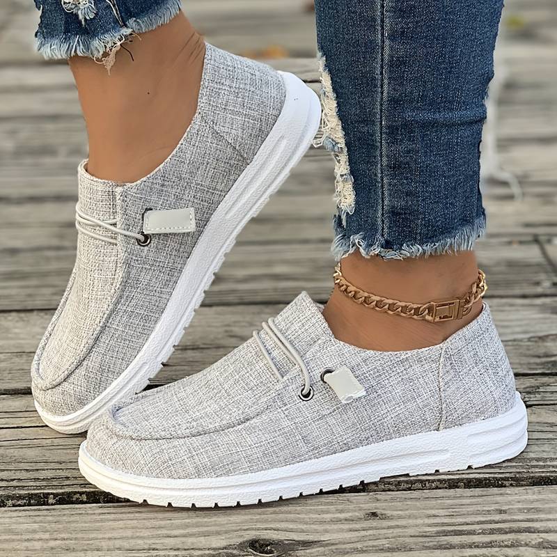 Women's Slip-On Loafers Canvas Lightweight Breathable Casual Shoes Multiple Colors — Image 5