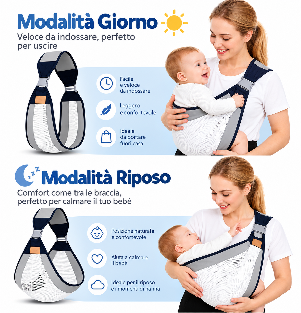 Marsupio Porta Bebè Regolabile
