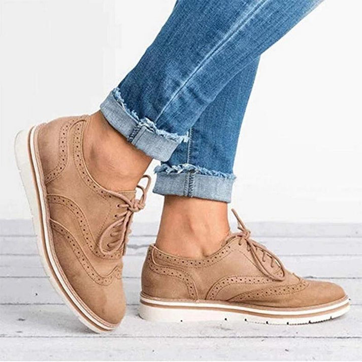 Women's Suede Brogue Oxford Shoes - Stylish, Comfortable, Multiple Colors — Image 2