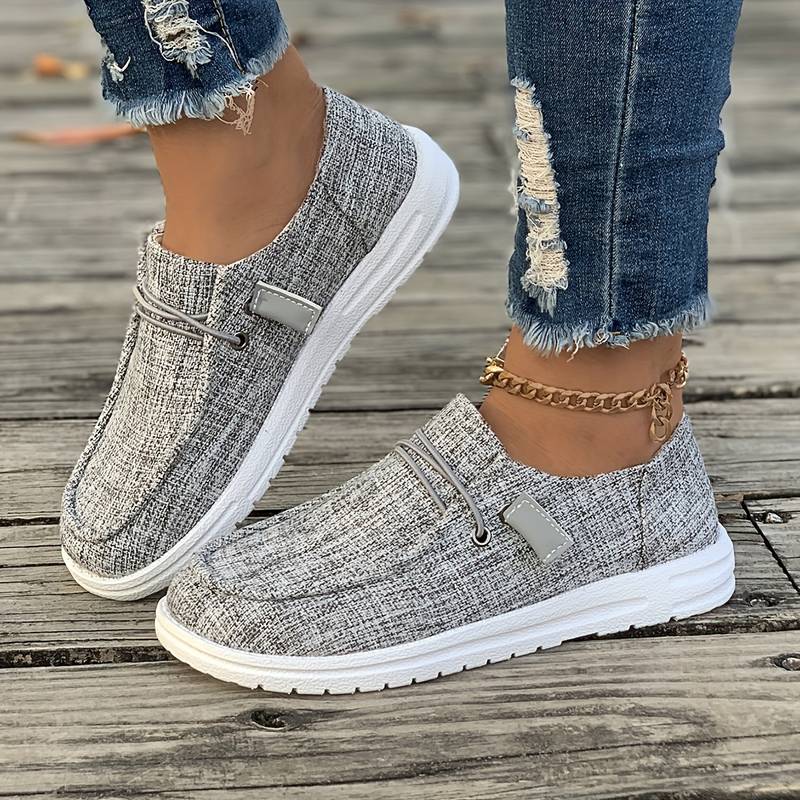 Women's Slip-On Loafers Canvas Lightweight Breathable Casual Shoes Multiple Colors — Image 4