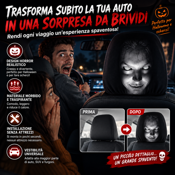 Copertura Sedile Auto Spaventosa per Halloween e Scherzi Divertenti