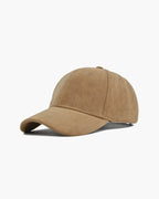 Unisex Cotton Baseball Cap Adjustable Suede Texture Tan — Main Image