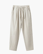 Men's Cotton Linen Relaxed Fit Pants Elastic Waist Casual Trousers Various Colors — Main Image