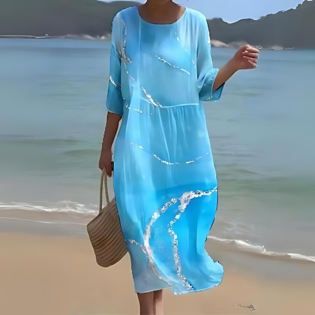 Bohemian Floral Print Maxi Dress - Lightweight, Breathable, Elegant Design — Image 4