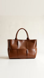 Woven Leather Tote Bag - Large Women's Handbag - Stylish Designer Purse — Image 4