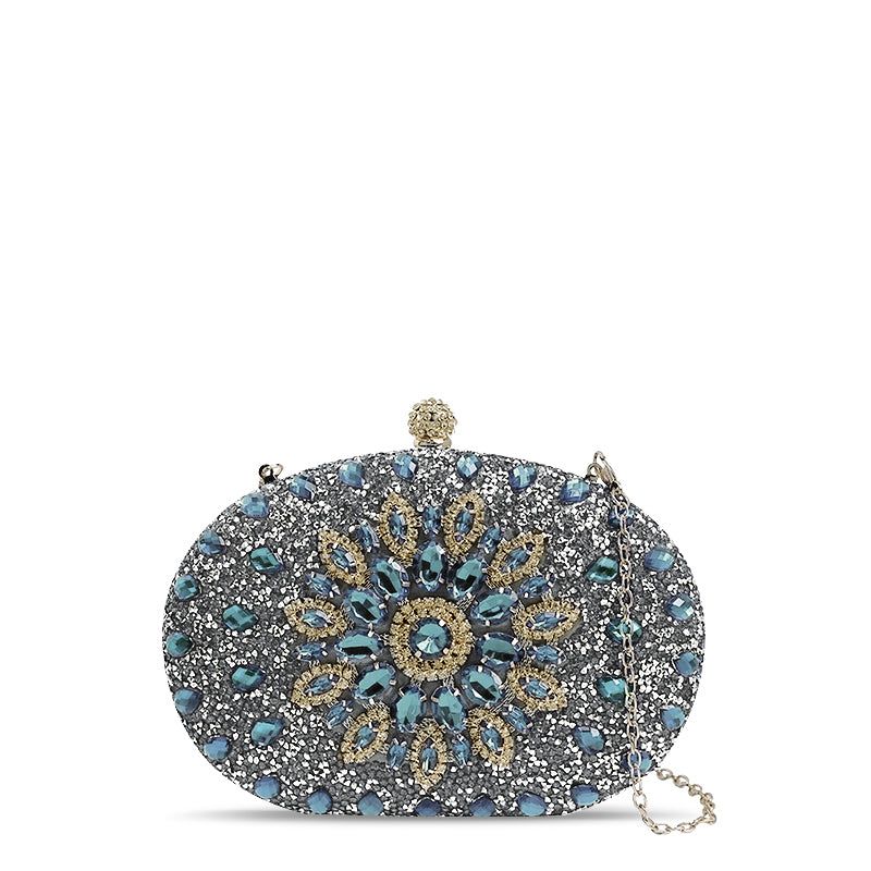 Crystal Evening Clutch Purse Rhinestone Handbag, Assorted Colors — Image 6