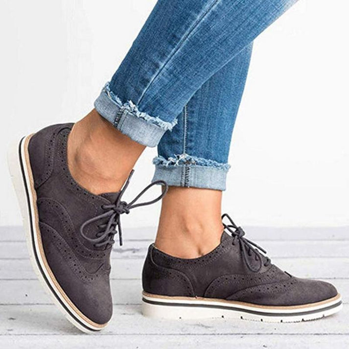Women's Suede Brogue Oxford Shoes - Stylish, Comfortable, Multiple Colors — Image 4