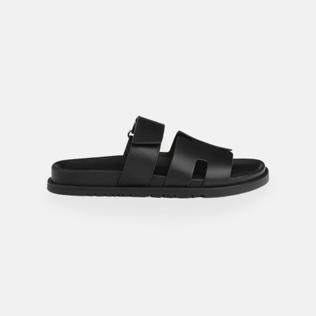 Men's Slide Sandals Adjustable Strap Comfortable Lightweight Casual Footwear Black — Image 2