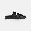 Men's Slide Sandals Adjustable Strap Comfortable Lightweight Casual Footwear Black — Image 2