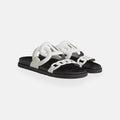 Brand Women's Chain Link Slide Sandals Leather Open-Toe Slip-On Casual Summer Footwear — Main Image