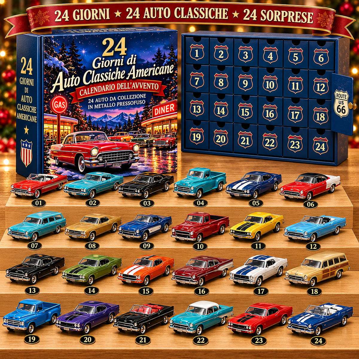Calendario dell’Avvento Auto Americane