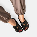 Men's Slide Sandals Adjustable Strap Comfortable Lightweight Casual Footwear Black — Main Image