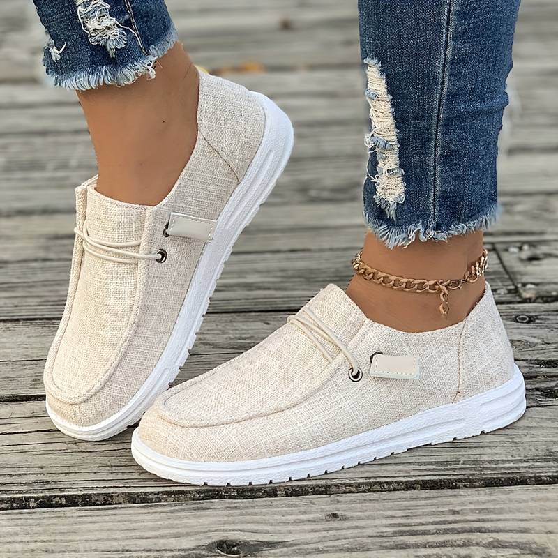 Women's Slip-On Loafers Canvas Lightweight Breathable Casual Shoes Multiple Colors — Image 6