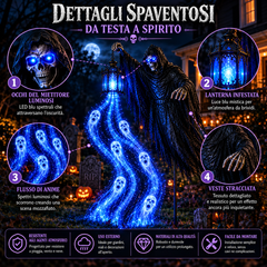 Cavaliere Senza Testa™ – Decorazione Luminosa di Halloween per Giardino
