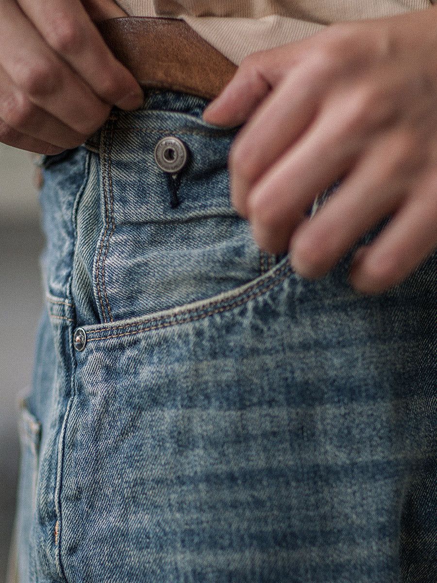 RiffRaff Men's Relaxed Fit Jeans Vintage Wash Denim — Image 8