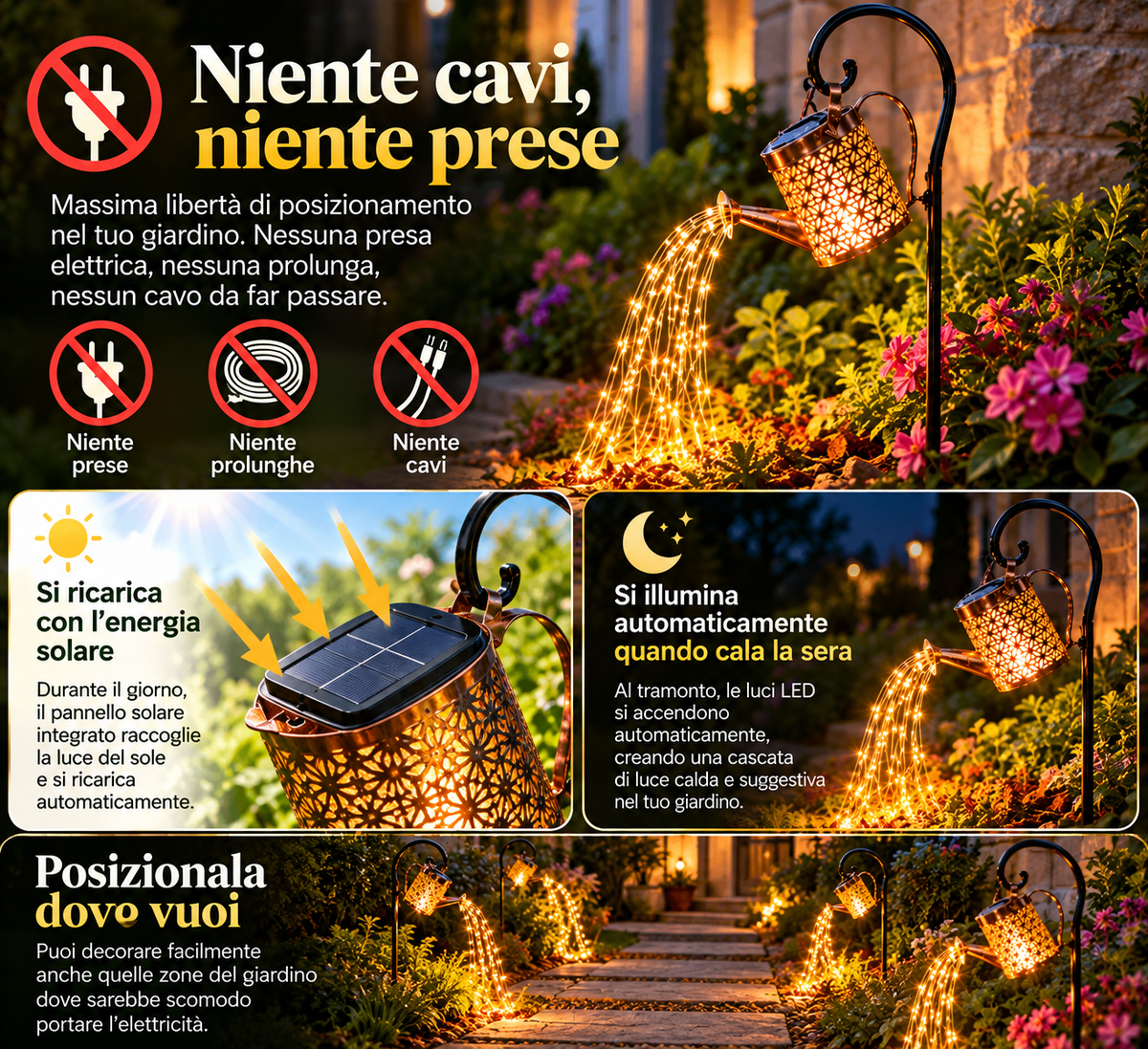Lumican – Lampada Solare a Pioggia di Luce