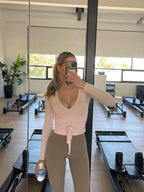 Wrap Front Long Sleeve Top - Women's Tie Waist Top - Cropped Cardigan - Soft Rayon Blend — Image 9