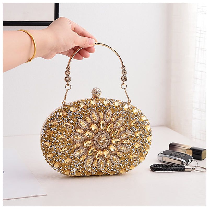 Crystal Evening Clutch Purse Rhinestone Handbag, Assorted Colors — Image 14