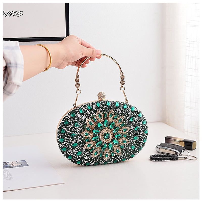 Crystal Evening Clutch Purse Rhinestone Handbag, Assorted Colors — Image 12
