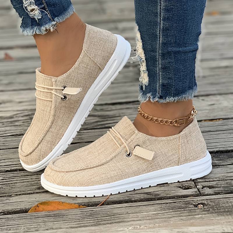 Women's Slip-On Loafers Canvas Lightweight Breathable Casual Shoes Multiple Colors — Image 2