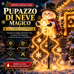 🎅 Slitta di Babbo Natale Volante con Luci Solari – Decorazione Natalizia da Giardino