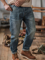 RiffRaff Men's Relaxed Fit Jeans Vintage Wash Denim — Image 3