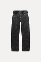 Sparkle Wide Leg Jeans Denim Blue Rhinestone Embellished Women's High Waist — Image 4