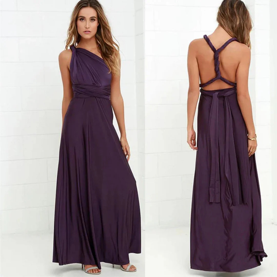 Convertible Maxi Dress - Elegant Evening Gown, Multiway Wrap, Various Colors — Image 8