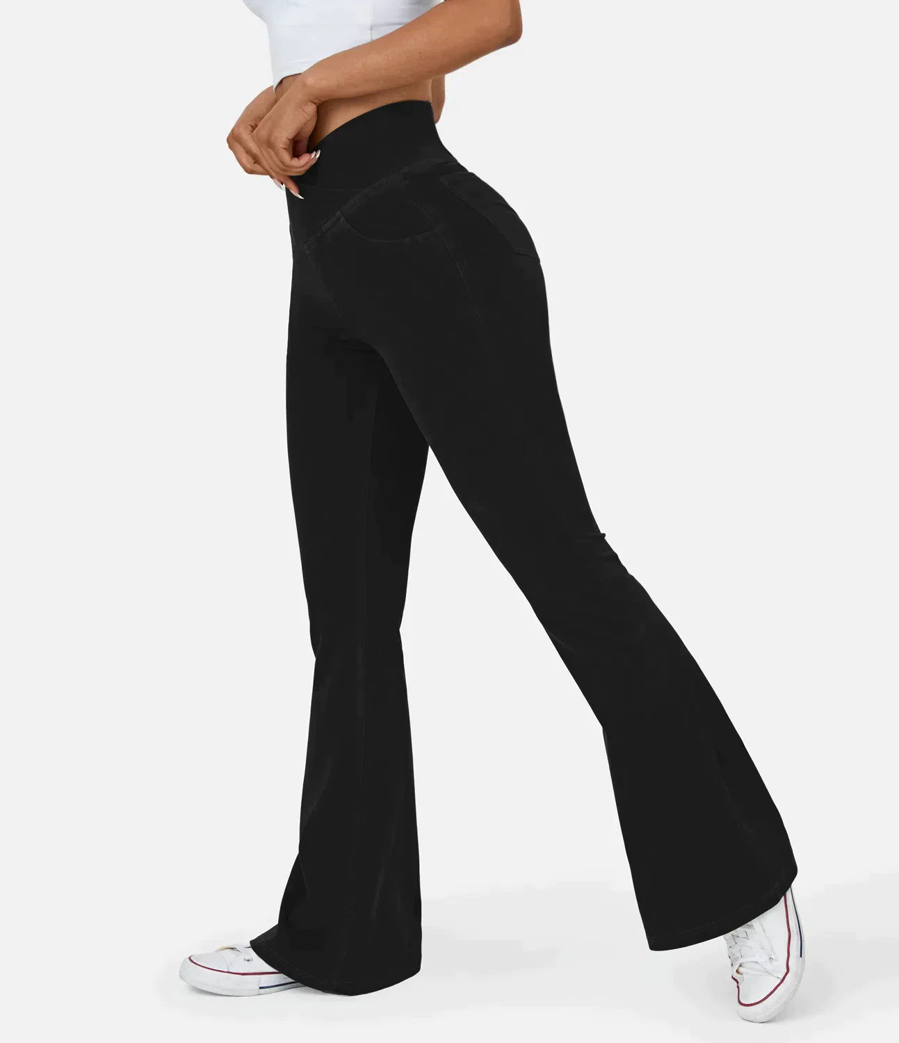 Brand Women's High Waist Flare Leg Jeans Stretchy Denim Pants Blue — Image 20