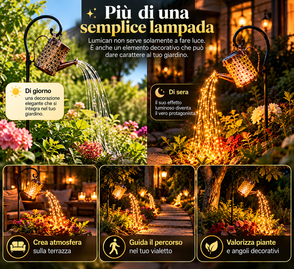 Lumican – Lampada Solare a Pioggia di Luce