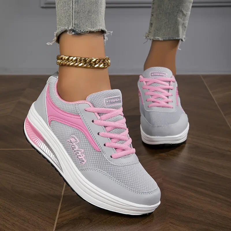 Fashion Women's Sneakers Breathable Lightweight Casual Walking Shoes — Image 4