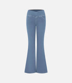 Brand Women's High Waist Flare Leg Jeans Stretchy Denim Pants Blue — Image 6