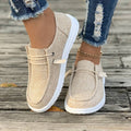 Women's Slip-On Loafers Canvas Lightweight Breathable Casual Shoes Multiple Colors — Main Image