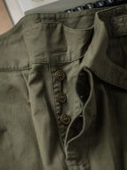 Vintage Style Men's Work Pants Cotton Canvas Khaki High Waist Pleated — Image 11