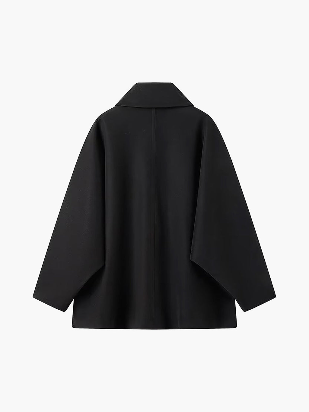 Women's Oversized Wool Blend Coat with Button Closure and Pockets, Beige, Elegant Warm Outerwear — Image 7