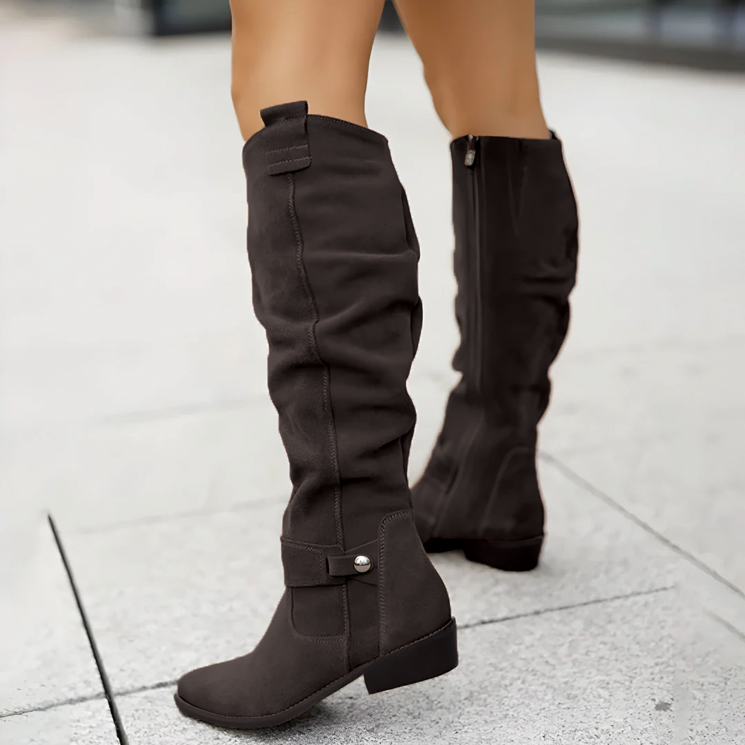 Women's Knee-High Suede Boots - Elegant Design, Multiple Colors, Comfortable Fit — Image 3
