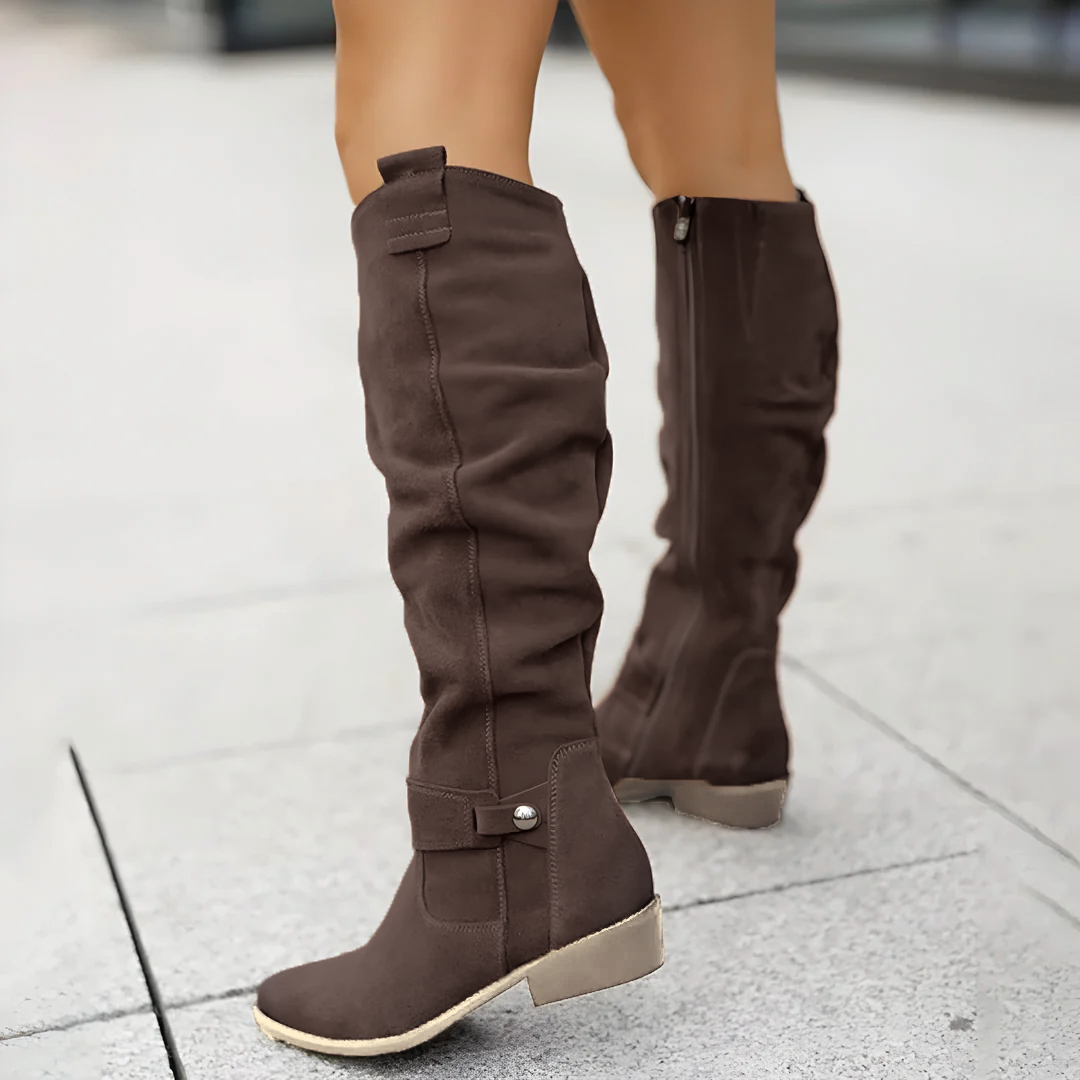 Women's Knee-High Suede Boots - Elegant Design, Multiple Colors, Comfortable Fit — Image 7