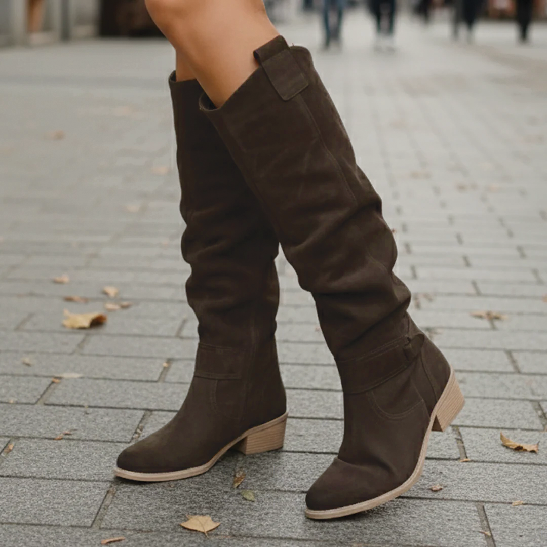 Women's Knee-High Suede Boots - Elegant Design, Multiple Colors, Comfortable Fit — Image 8
