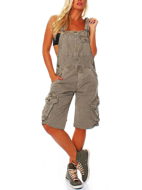 Cora Denim Overalls for Women | 100% Cotton, Adjustable Straps, Cargo Pockets 0