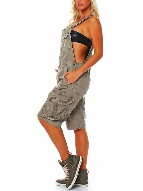 Cora Denim Overalls for Women | 100% Cotton, Adjustable Straps, Cargo Pockets 1