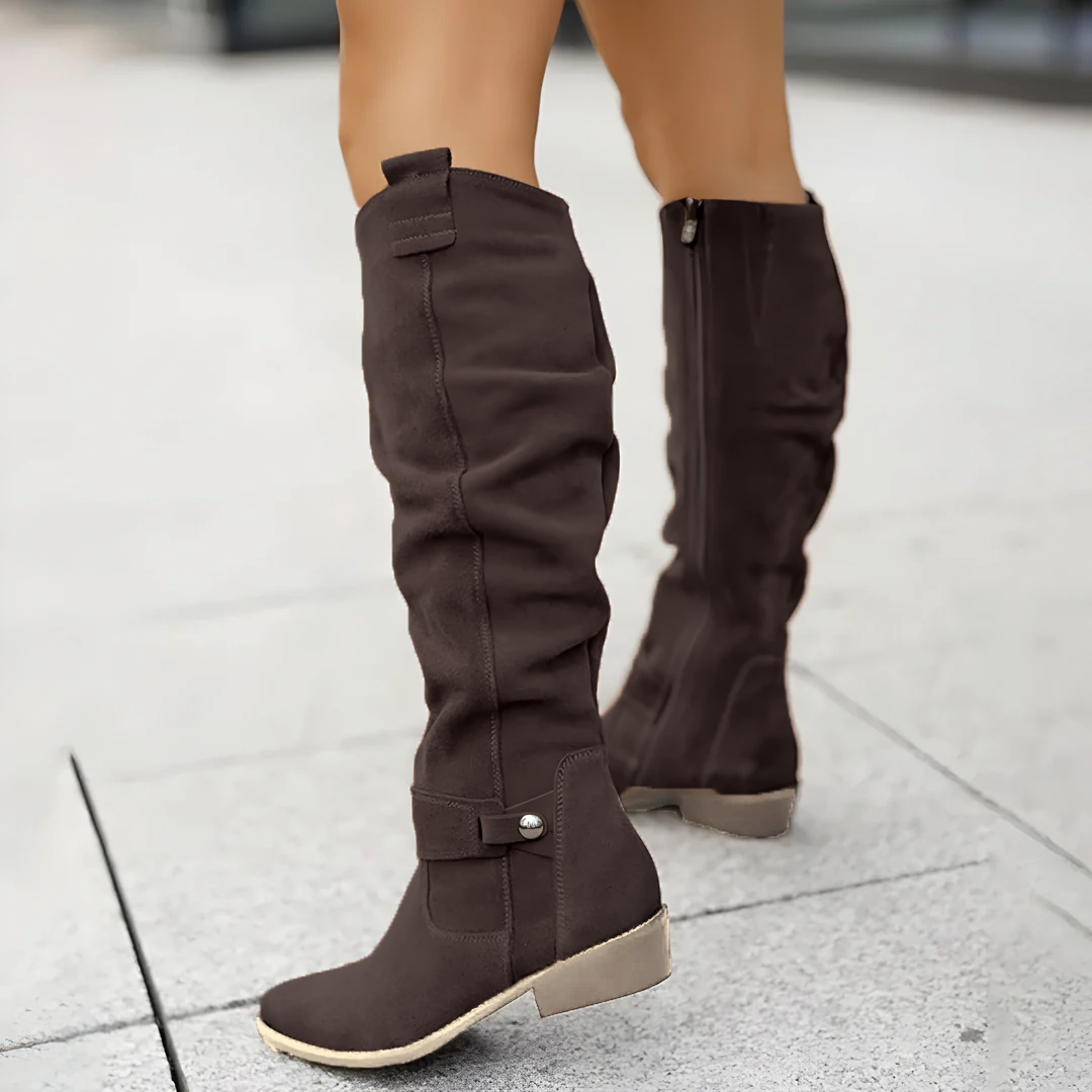 Women's Knee-High Suede Boots - Elegant Design, Multiple Colors, Comfortable Fit — Image 5