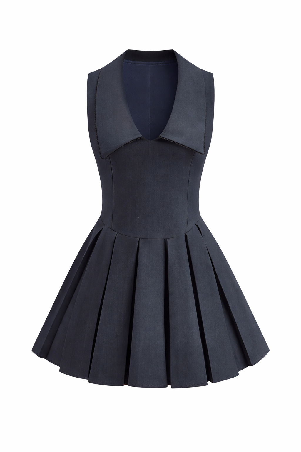 Jesolice Midnight Collar Pleated Mini Dress