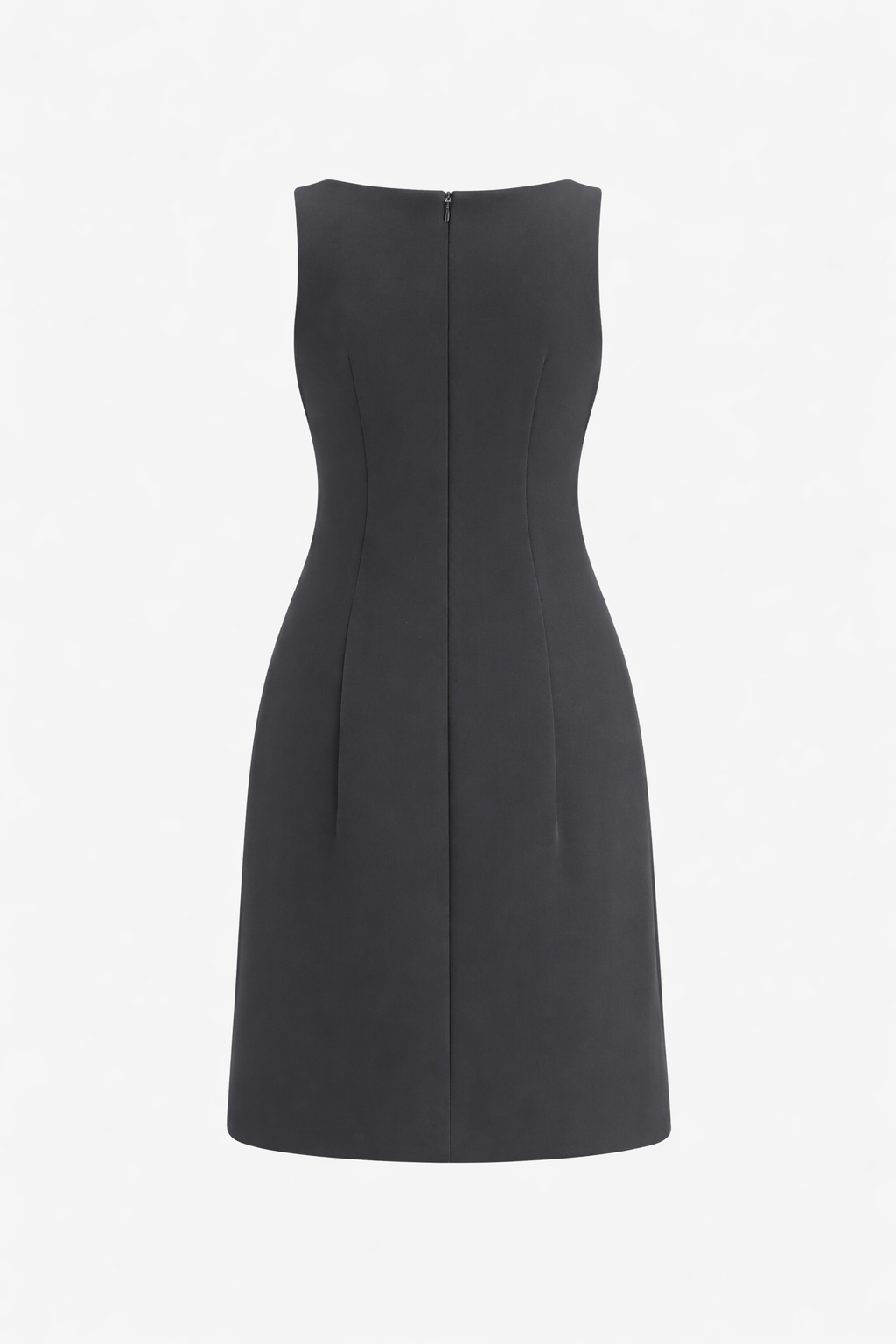 Jesolice Elegant Charcoal Sleeveless Sheath Dress