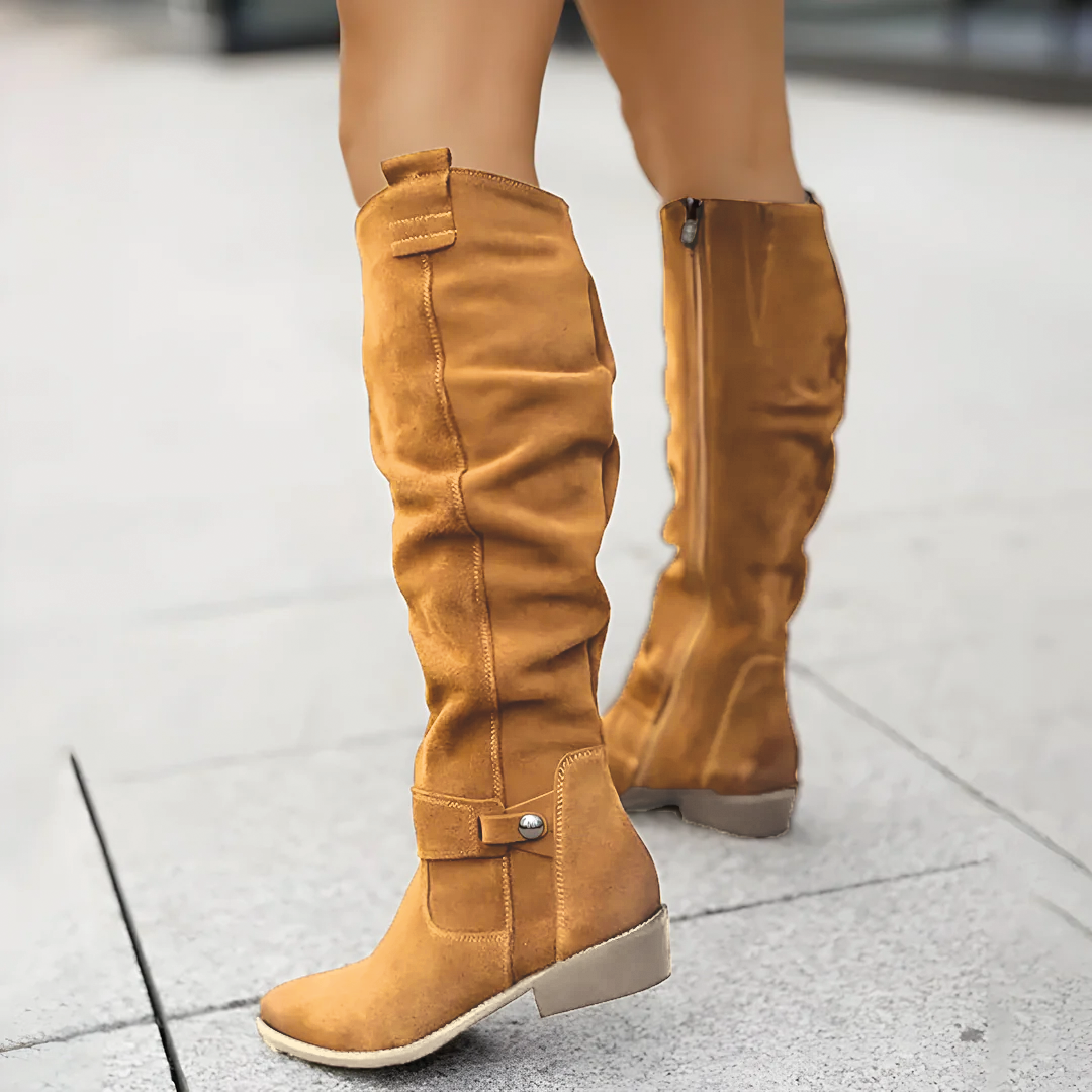 Women's Knee-High Suede Boots - Elegant Design, Multiple Colors, Comfortable Fit — Image 6