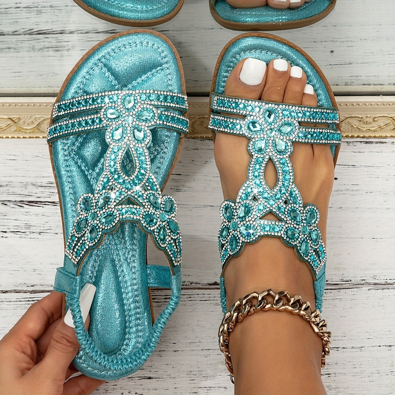 Elegant Rhinestone Embellished Women's Sandals in Various Colors — Image 9