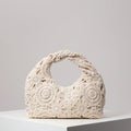 Elegant Beige Crochet Handbag - Stylish Boho Chic Bag for Women — Main Image
